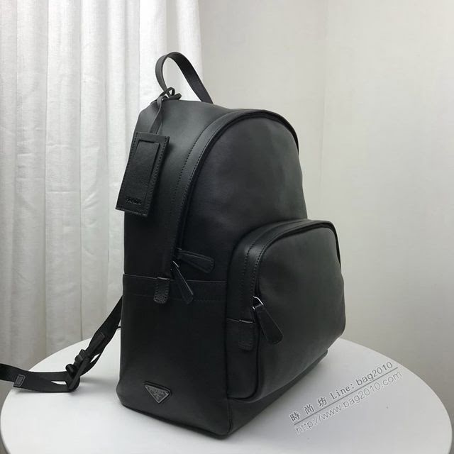 prada男包 普拉達專櫃2020爆款 2VZ066 Prada新款黑色雙肩包 Prada男士後背包  pyd2041